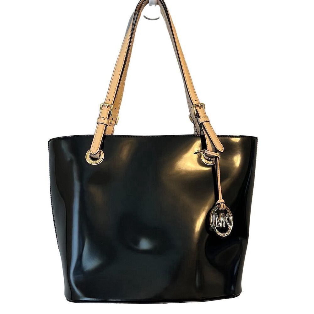 Michael Kors Black Patent Leather Tote